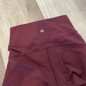 lululemon Burgundy Leggings size 4